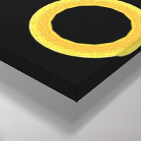 Toile d'impression Abstraite en cercle d'or noir