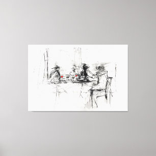 Toile Dîner Abstrait -