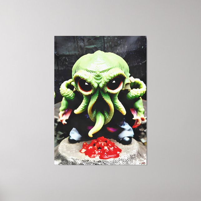 Toile Dîner avec Cthulhu (Recto)