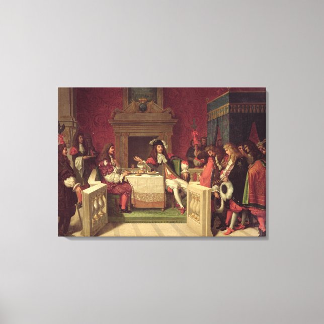 Toile Dîner Molière avec Louis XIV 1857 (Recto)