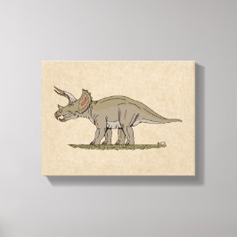 Toile Dinosaure Crétacé Triceratops
