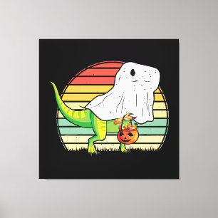 Toile Dinosaure Fantôme Drôle Halloween