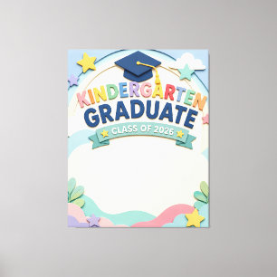 Toile Diplômé de maternelle personnalisé Promotion 2026
