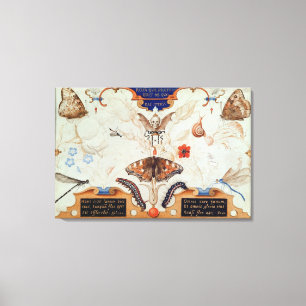 Toile Diptyque avec les fleurs et les insectes, 1591
