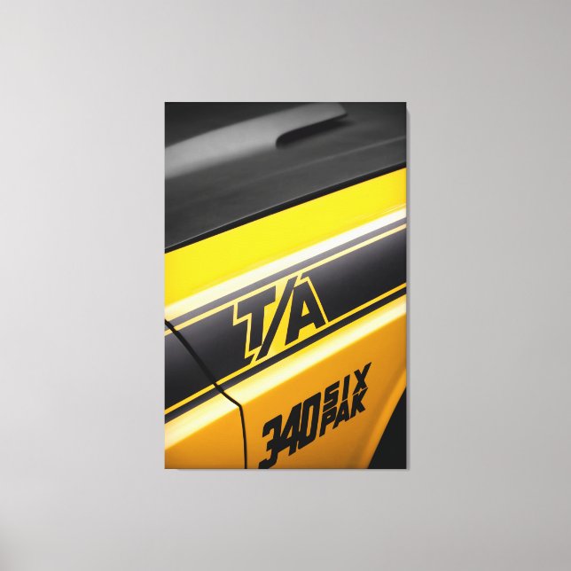 Toile Dodge Challenger 1970 T/A 340 Six Pak Pack Mopar (Recto)