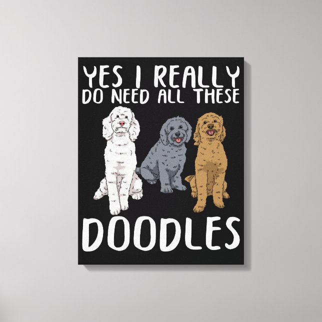 Toile Dog Doodle Maman Cadeaux Papa Labradoodle Doodle (Recto)