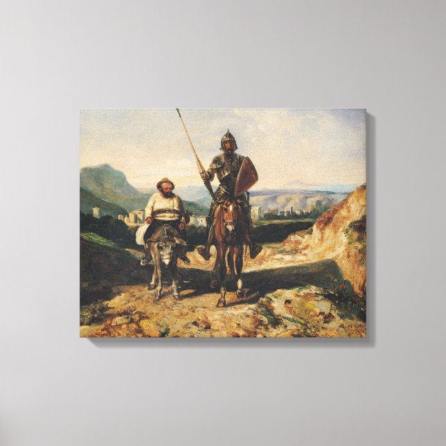 Toile Don Quichotte et Sancho (Recto)