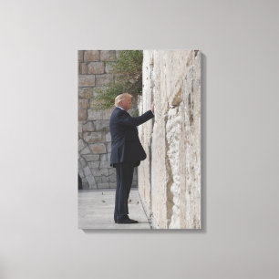 Toile Donald Trump Place Une Note Dans Le Mur Occidental
