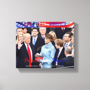 Toile Donald Trump prenant son serment d'entrée en