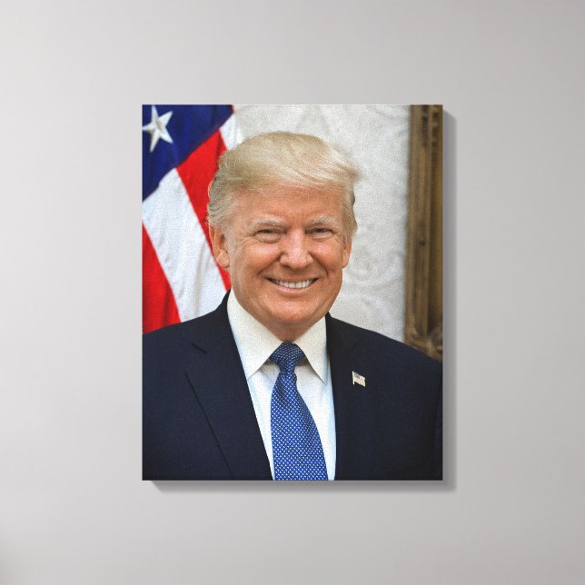 Toile Donald Trump Président des États-Unis Maison Blanc (Recto)