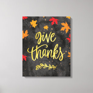Toile Donnez les mercis, art de mur de thanksgiving