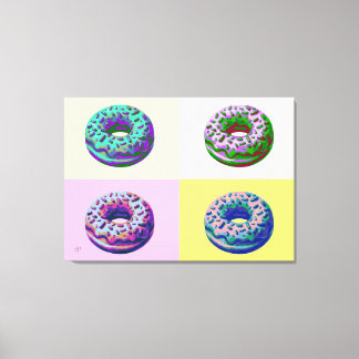 Toile Donuts Retro Style Pop Art 