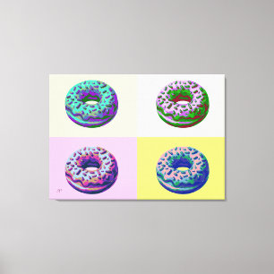 Toile Donuts Style Rétro Pop Art 