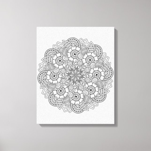 Toile Doodle de conception ronde 6 (Recto)