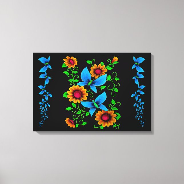 Toile Doodle de fleurs (Recto)
