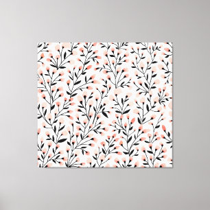 Toile Doodle Flowers : Coral Floral sans joint.
