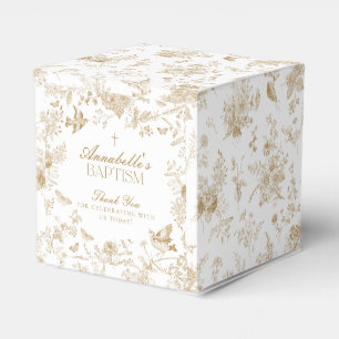 Toile D'Or De Jouy Floral Baptism Ballotins