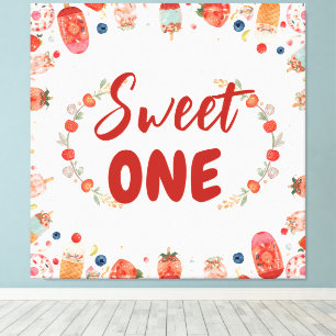 Toile Douce Fête d'anniversaire Gâteau Donut Glace 1er