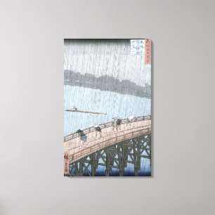 Toile Douche soudaine au-dessus de pont de Shin-Ohashi