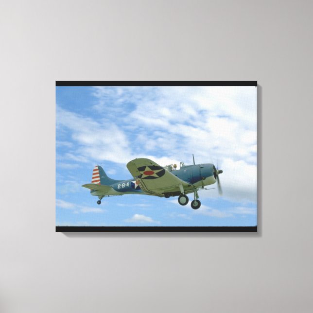 Toile Douglas SBD intimidable, Vol, Avions Side_2ÈME GUE (Recto)