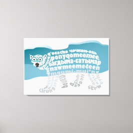 Toile d'ours polaire World Word Imprimer