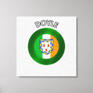 Toile Doyle Crest & Celtic Knot sur Shamrock