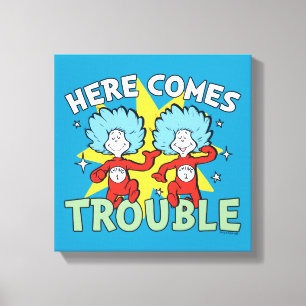 Toile Dr. Seuss   Chose Un Chose Deux Les Ennuis Arriven
