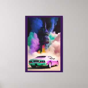 Toile Dracula conduit une voiture de sport - Ken Gage Ar