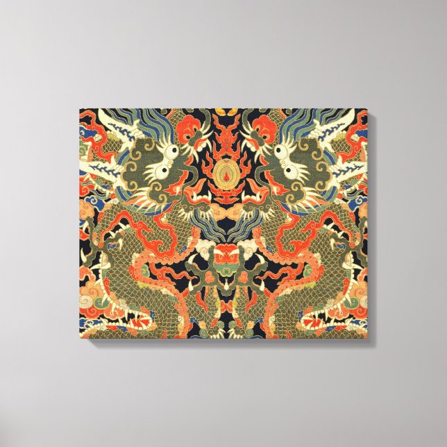 Toile Dragon asiatique chinois Art coloré (Recto)