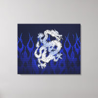 Dragon Bleu dans Chrome Styles de fibre de carbone