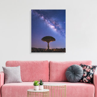 Toile Dragon Blood Tree Milky Way Canvas  Ancient Nature