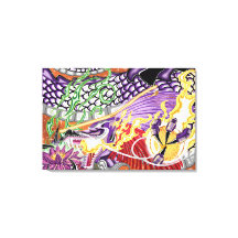 Dragon du Lotus Stretched Canvas Print