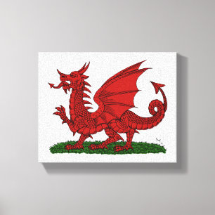 Toile Dragon rouge du Pays de Galles