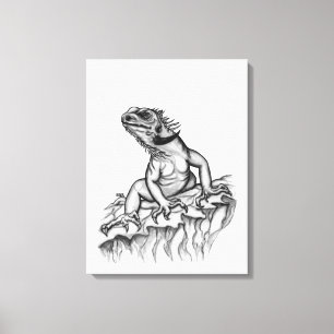 Toile Dragon sur la Roche