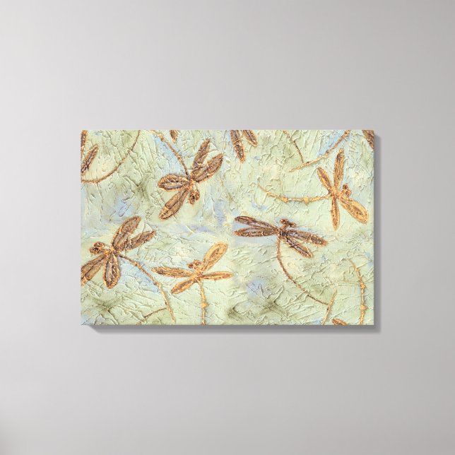 Toile Dragonfly Dance Gold (Recto)
