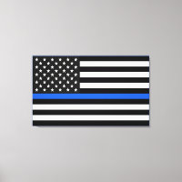 Drapeau américain de la ligne bleue mince