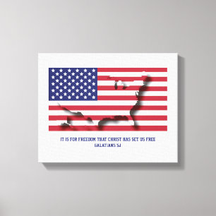 Toile Drapeau américain patriotique du 4 juillet