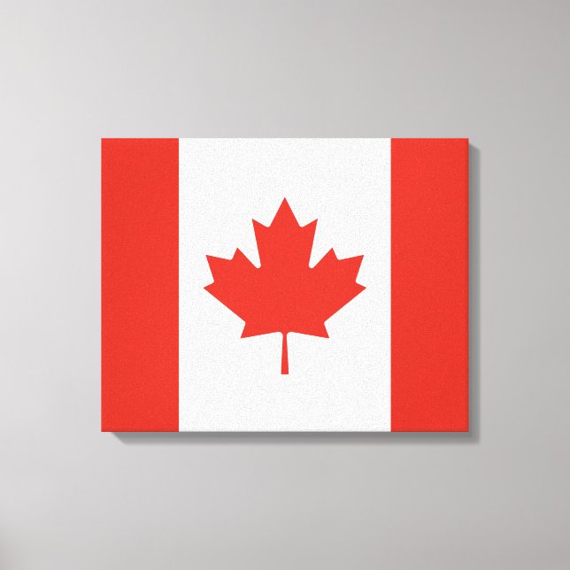 Toile Drapeau canadien (Feuille d'érable) (Canada) (Recto)
