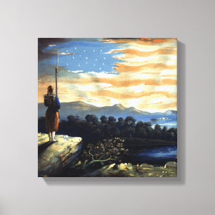 Toile Drapeau céleste américain dans le ciel, Guerre civ