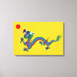Toile Drapeau chinois de dynastie Qing (dragon chinois) 