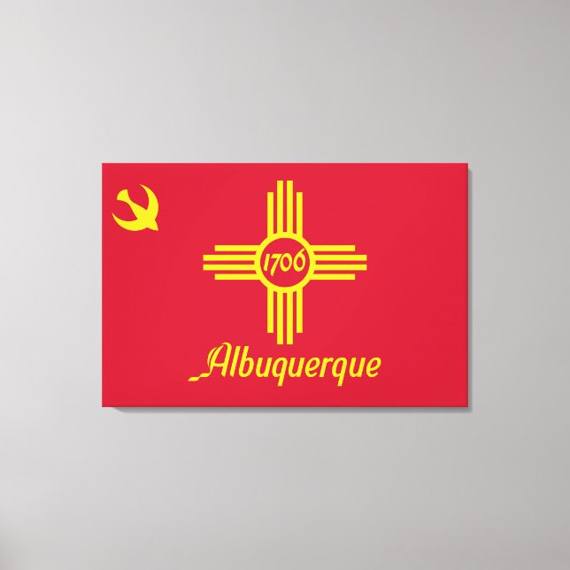Toile Drapeau d'Albuquerque (Nouveau-Mexique) (Recto)