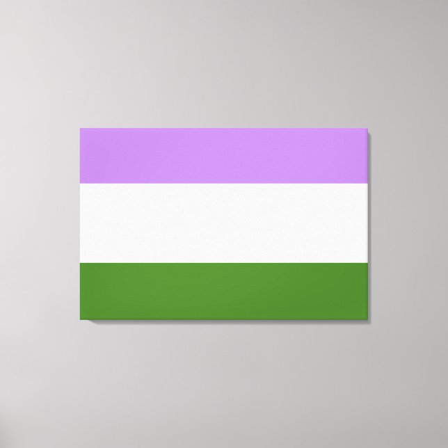 Toile Drapeau de fierté genderqueer (Recto)