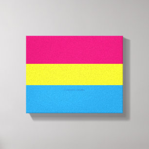 Toile Drapeau de fierté pansexuelle SlipperyJoe rose amb