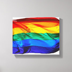 Toile Drapeau de la fierté gay de SlipperyJoe's agitant 