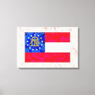 TOILE DRAPEAU DE LA GÉORGIE
