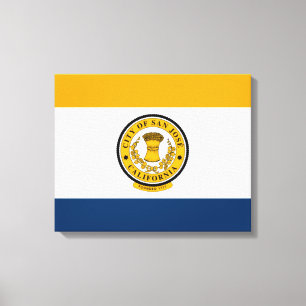 Toile Drapeau de la ville de San José (Californie)