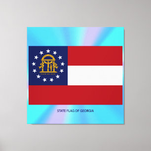 Toile Drapeau de l'État de Géorgie