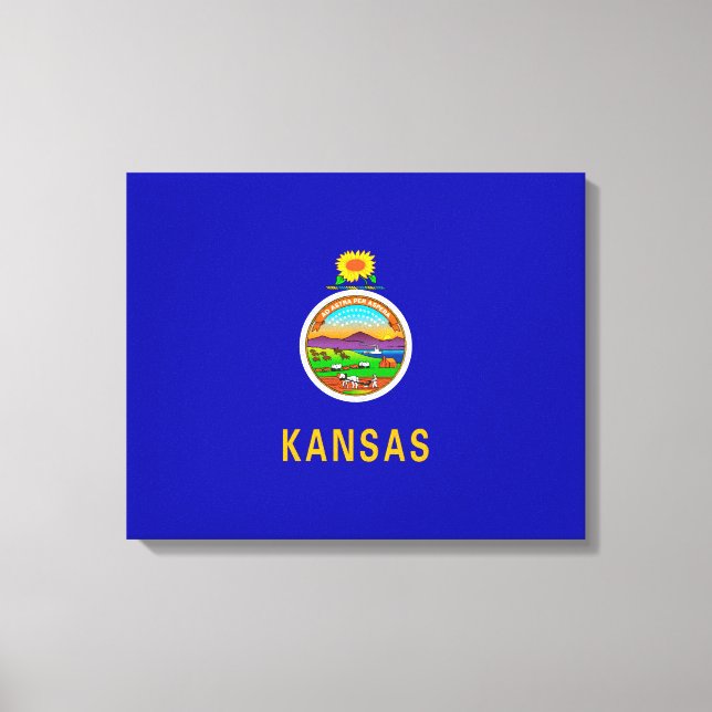 Toile Drapeau de l'État du Kansas (Recto)