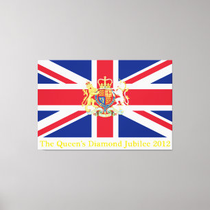 Toile Drapeau de l'Union du jubilé de diamant et crête r