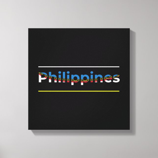 Toile Drapeau des Philippines - Lettres Patriotique Cuto (Recto)